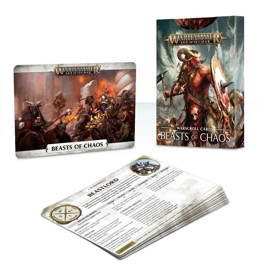 Schriftrollen-Karten: Beasts of Chaos (Deutsch) - Warhammer Age of Sigmar- Games Workshop