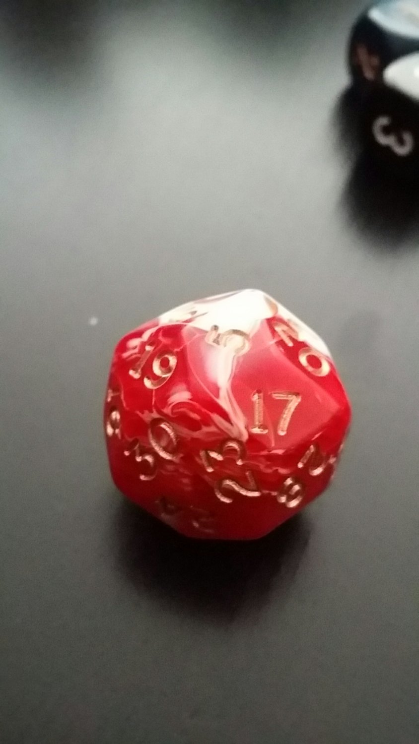 Rot/Weiss W30 Marblized D30 - Chessex