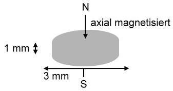 10 Neodym Magnete rund 3 x 1 mm