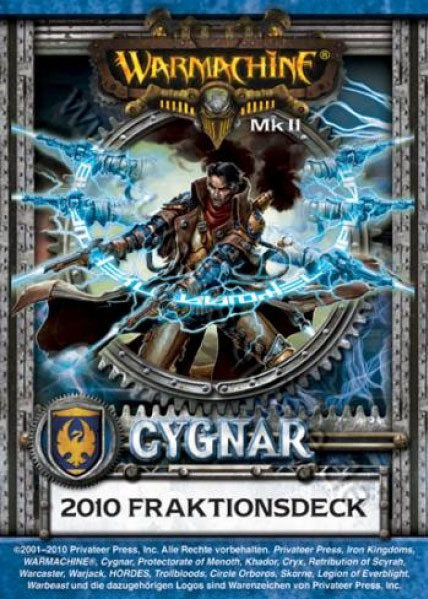 Cygnar MKII Kartenset - Fraktionsdeck 2010 - Warmachine - Privateer Press Cygnar MKII Kartenset - Fraktionsdeck 2010 - Warmachine - Privateer Press