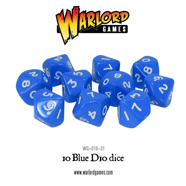 Würfel - Blau - D10 - Warlord Games