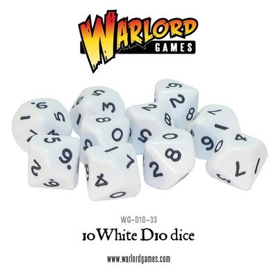 Würfel - Weiss - D10 - Warlord Games
