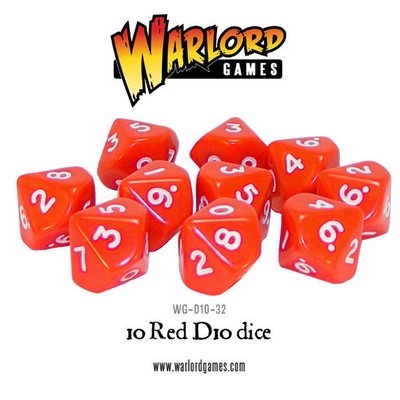 Würfel - Rot - D10 - Warlord Games