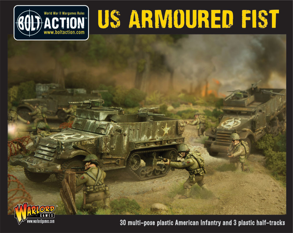 US Armoured Fist (3x Halfracks & 30 Infantry) - American - Bolt Action