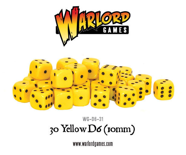 Würfel - Gelb - D6 - 10mm - Warlord Games