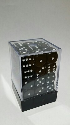 Schwarz/Weiss - Opaque 12mm D6 Dice Block™ (36) - Chessex