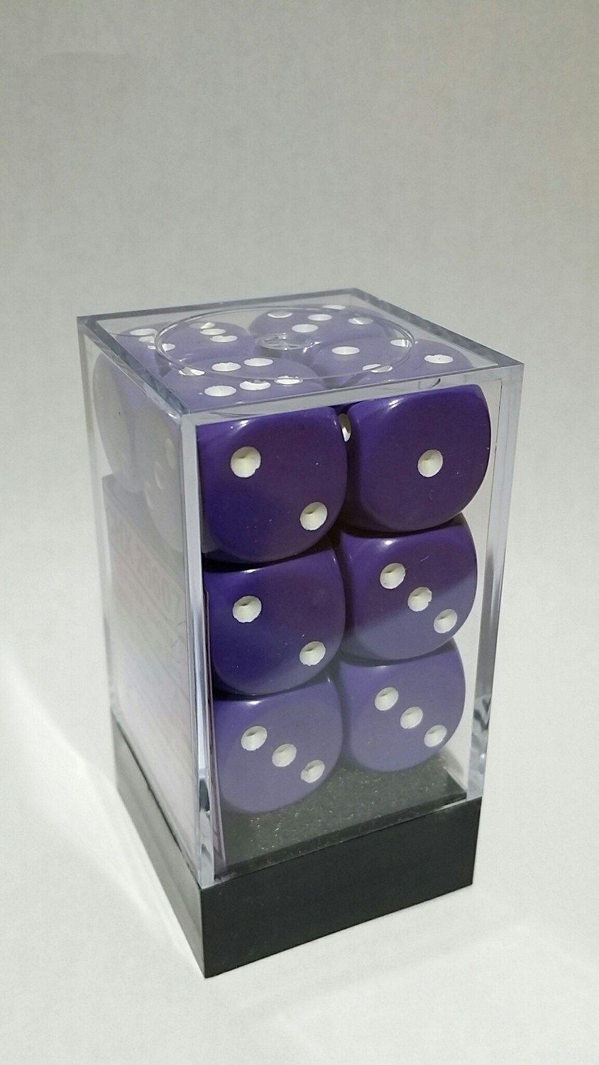 Violett/Weiss - Opaque 16mm D6 Dice Block™ (12) - Chessex