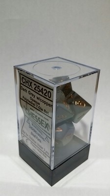 Dunkelgrau/Kupfer - Opaque Polyhedral 7-Die Set (7) - Chessex