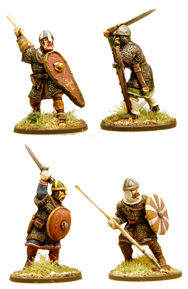 Anglo-Danish Huscarls (Spear) Hearthguard 1pt - SAGA - Anglodänen