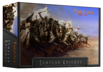 Templar Knights Cavalry (12 mounted plastic figures) - Deus Vult - Fireforge Games