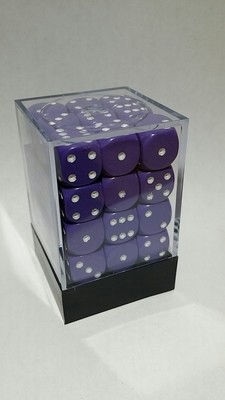 Violett/Weiss - Opaque 12mm D6 Dice Block™ (36) - Chessex