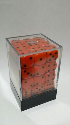 Orange/Schwarz - Opaque 12mm D6 Dice Block™ (36) - Chessex