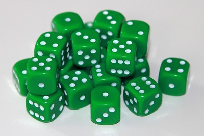 Würfel D6 Grün - Dice (12mm) - Kingsley