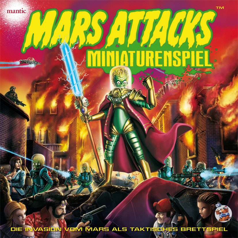 Mars Attacks - Miniaturenspiel DELUXE Deutsch - inkl. Spielmatte