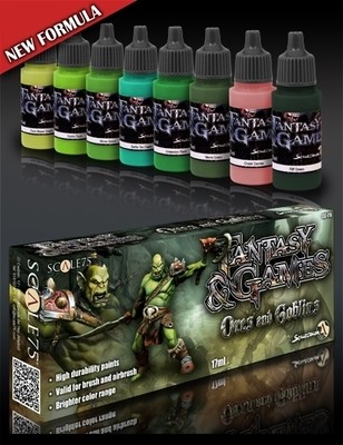 Orcs and Goblins - Fantasy&Games Green Paint Set - Grün Farbset - Scale75