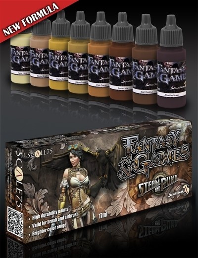 Steam and Punk - Fantasy&Games Brown Paint Set - Braun Farbset - Scale75