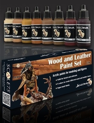 Wood and Leather Paintset - Holz und Leder Farbset Paint Set - Scale75