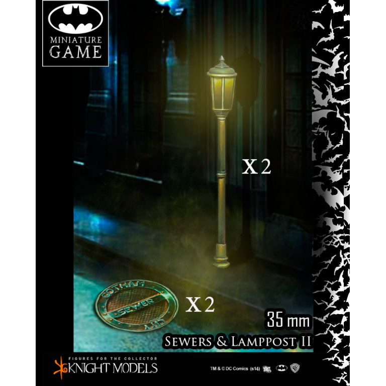 Kanaldeckel und Laternenpfahl Set 2 - Batman Miniature Game