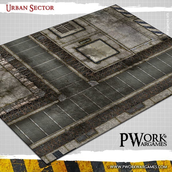 Urban Sector - Wargames Terrain Mat PVC Vinyl - 22x33