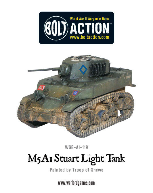 M5 A1 Stuart Light Tank - American - Bolt Action