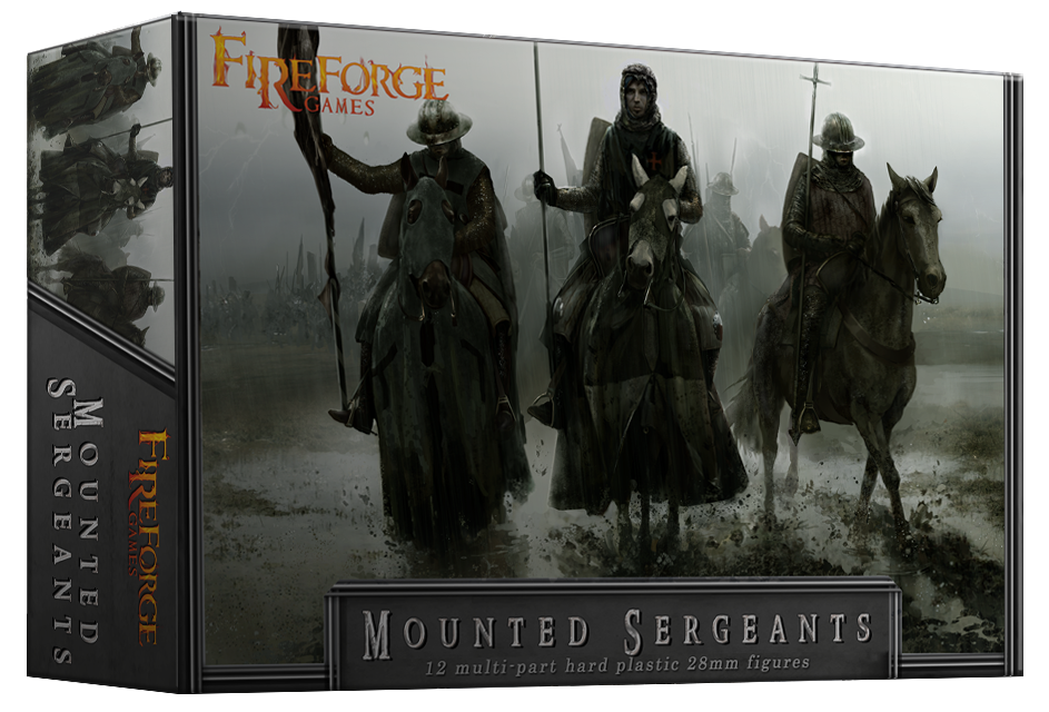 Mounted Sergeants (12 mounted plastic figures) - Fireforge Games