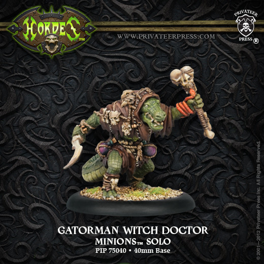 Minion Gatorman Witch Doctor Solo Blister - Hordes - Privateer Press