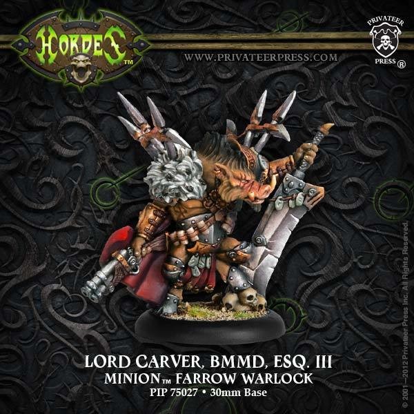 Minion Lord Carver, BMMD, Esq. III Solo Blister - Hordes - Privateer Press