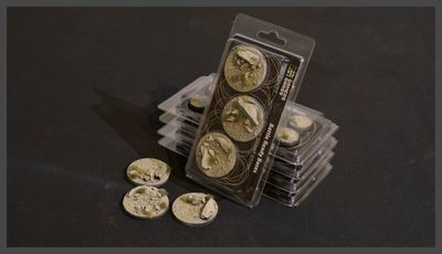Round Arid Steppe Bases 50mm (x3) - Gamers Grass