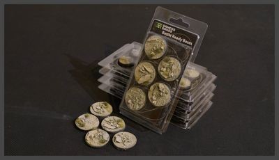 Round Arid Steppe Bases 40mm (x5) - Gamers Grass