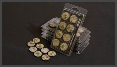 Round Arid Steppe Bases 32mm (x8) - Gamers Grass