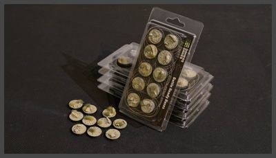 Round Arid Steppe Bases 25mm (x10) - Gamers Grass