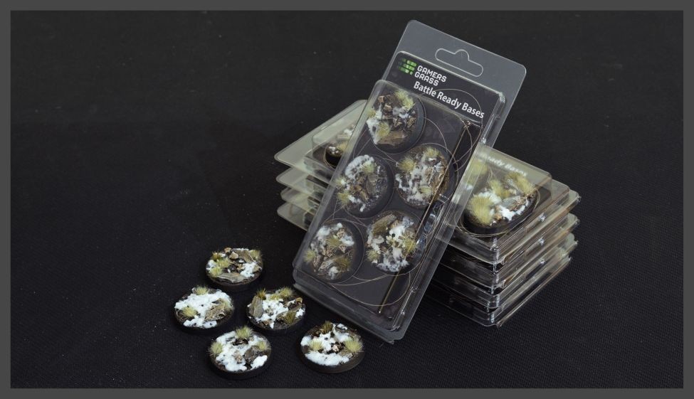 Round Winter Bases 40mm (x5) - Gamers Grass