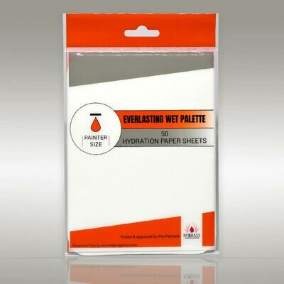 50 x hydration paper sheets for Painter (Everlasting Wet Palette) - Redgrass Games