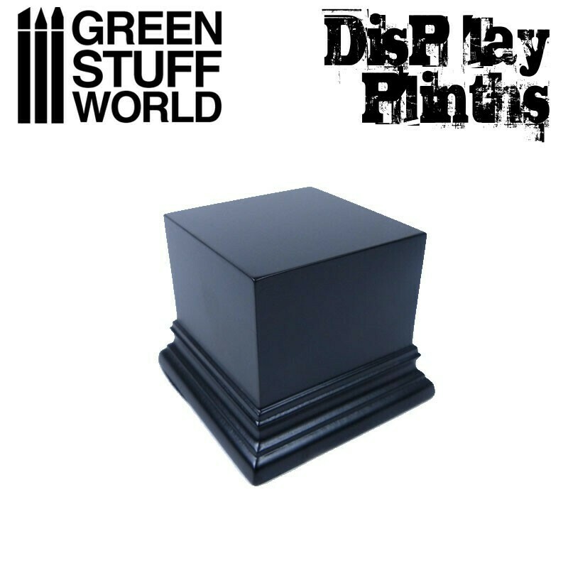 Quadratischer Ausstellungssockel 6x6 cm Display Plinth - Schwarz - Greenstuff World