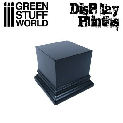 Quadratischer Ausstellungssockel 6x6 cm Display Plinth - Schwarz - Greenstuff World