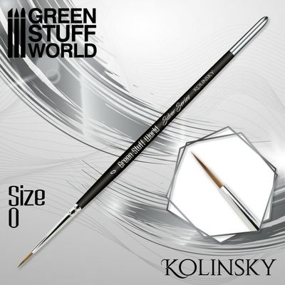 SILVER SERIES Kolinsky Haarpinsel - 0 - Greenstuff World SILVER SERIES Kolinsky Haarpinsel - 0 - Greenstuff World