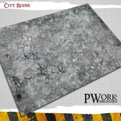 City Ruins 44"x60"- Wargames Terrain Mat Rubber Spielmatte - PWork Wargames
