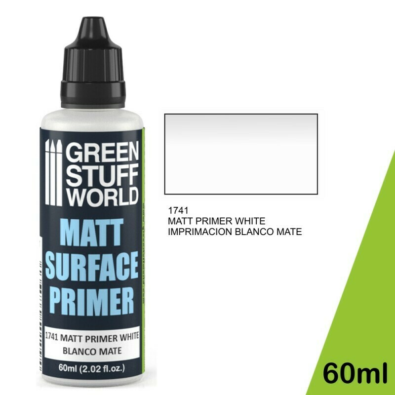 Matt Surface Primer 60ml - White - Greenstuff World Matt Surface Primer 60ml - White - Greenstuff World