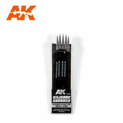 SILICONE BRUSHES MEDIUM TIP SMALL (5 SILICONE PENCILS) - AK Interactive