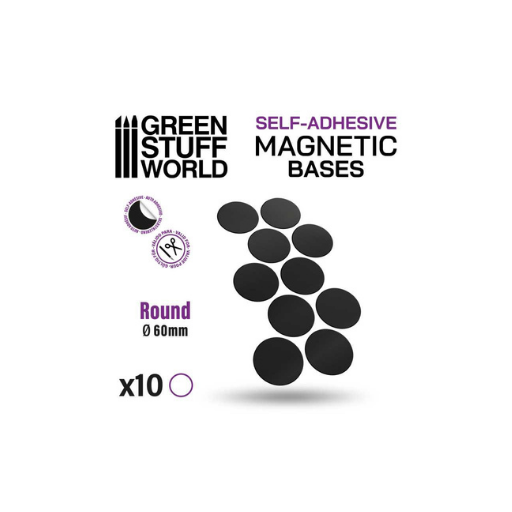 Magnetic Foil Stickers - Vorgeschnittene Magnetfolie - Rund 60mm - Greenstuff World