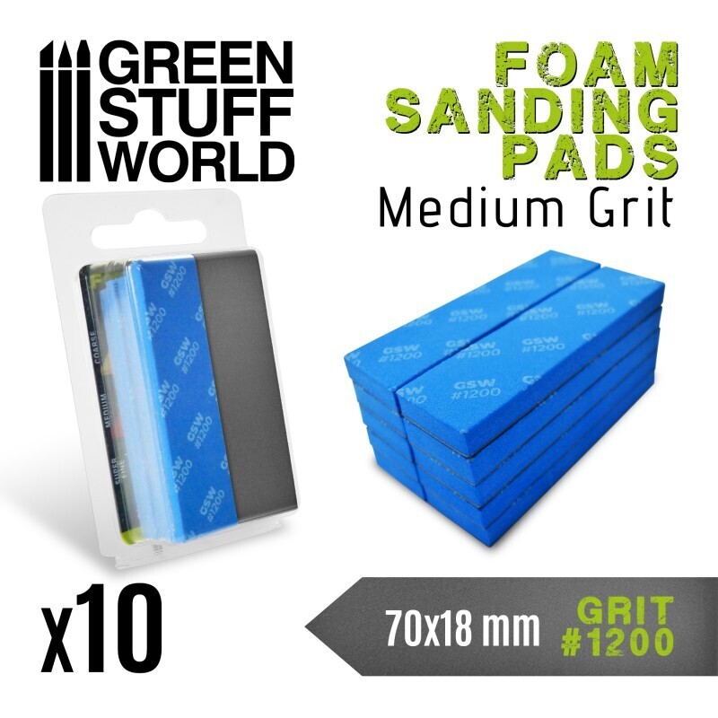 EVA-SCHAUM-PAD Körnung 1200 Sanding Pads - Greenstuff World EVA-SCHAUM-PAD Körnung 1200 Sanding Pads - Greenstuff World
