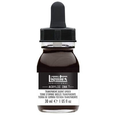Liquitex Professional Acrylic Ink 30ml Flasche Umbra Gebrannt Transparent (130) - Transparent Burnt Umber