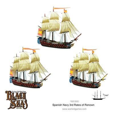 Spanish Navy 3rd Rates of Renown - Black Seas - Warlord Games