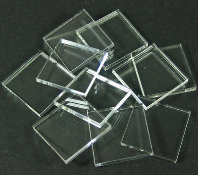 25mm Eck Bases - Transparent 3mm  - (10 Stk.) - Litko