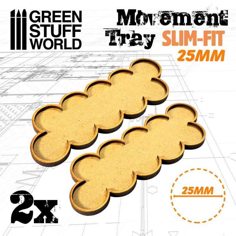 MDF Regimentsbases 25mm x 10 - SLIM-FIT - Greenstuff World MDF Regimentsbases 25mm x 10 - SLIM-FIT - Greenstuff World