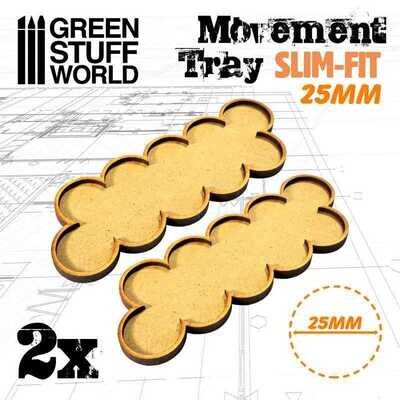 MDF Regimentsbases 25mm x 10 - SLIM-FIT - Greenstuff World