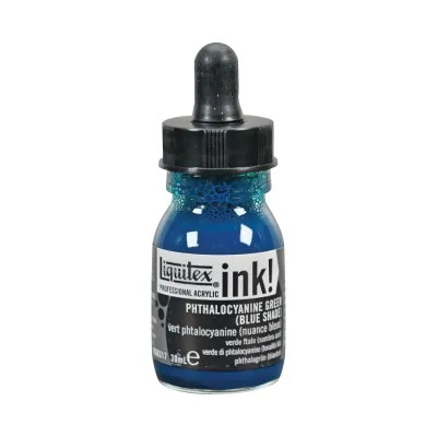 Liquitex Professional Acrylic Ink 30ml Flasche Phthalozyaningrün Blauton (317) - Phthalocyanine Green Blue Shade