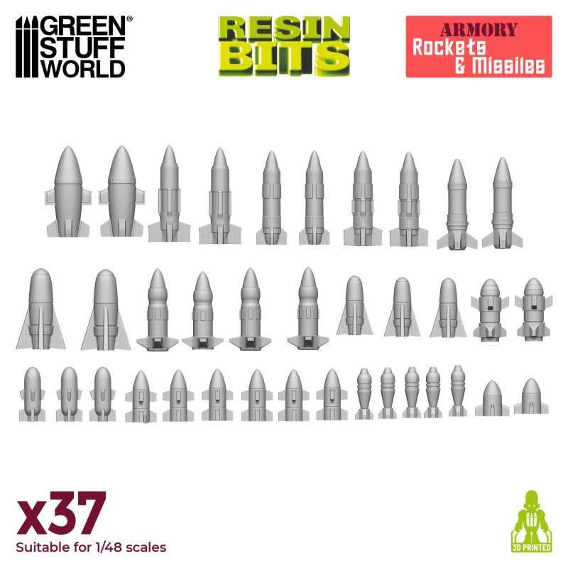 3D printed set - Rockets and Missiles - Greenstuff World
