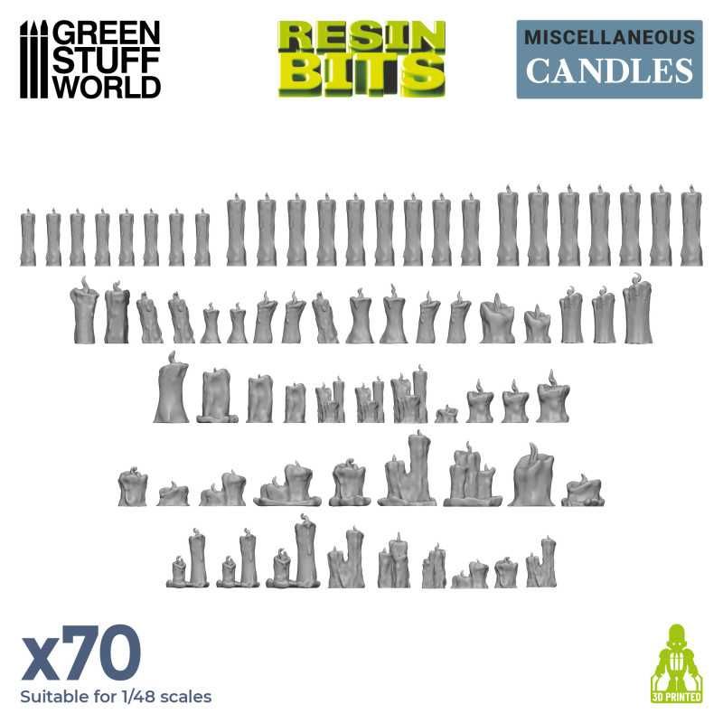 3D Printed Set - Resin Candles - Greenstuff World