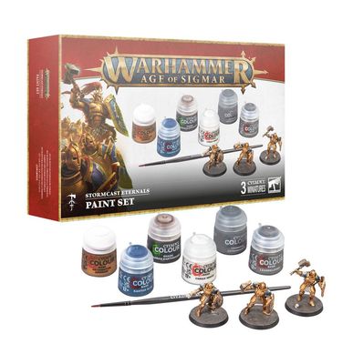 AOS PAINTS+TOOLS Stormcast Eternals Paint Set Bemalset der Sturmgeschmiedeten Ewigen- Warhammer Age of Sigmar - Games Workshop